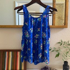Hollister floral peplum top XS